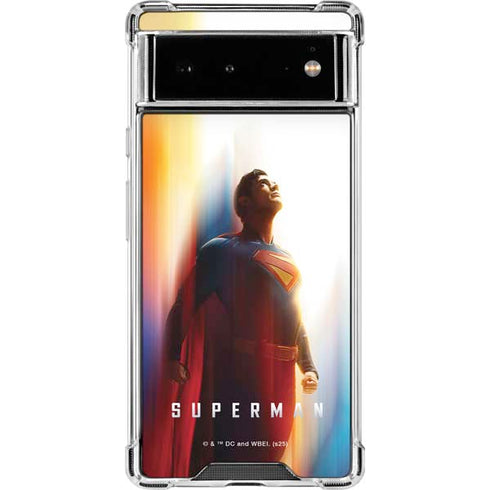 Superman 2025 Man of Steel Ascension Heroic Glow Google Pixel 6 Clear Case